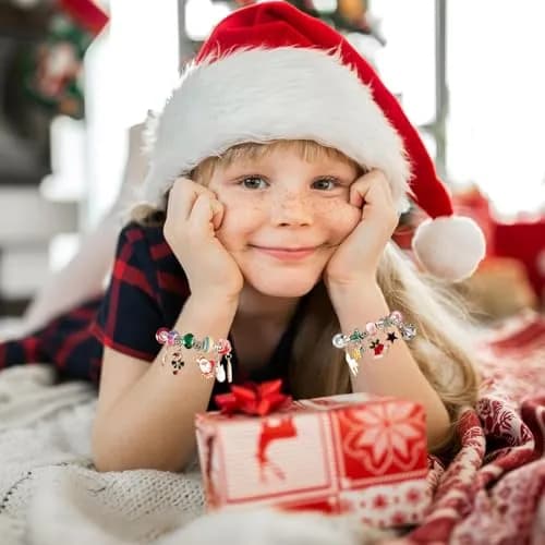 OuMuaMua Christmas Bracelets Advent Calendar 2026 | Kids & Adults Holiday Jewelry thumbnail 3
