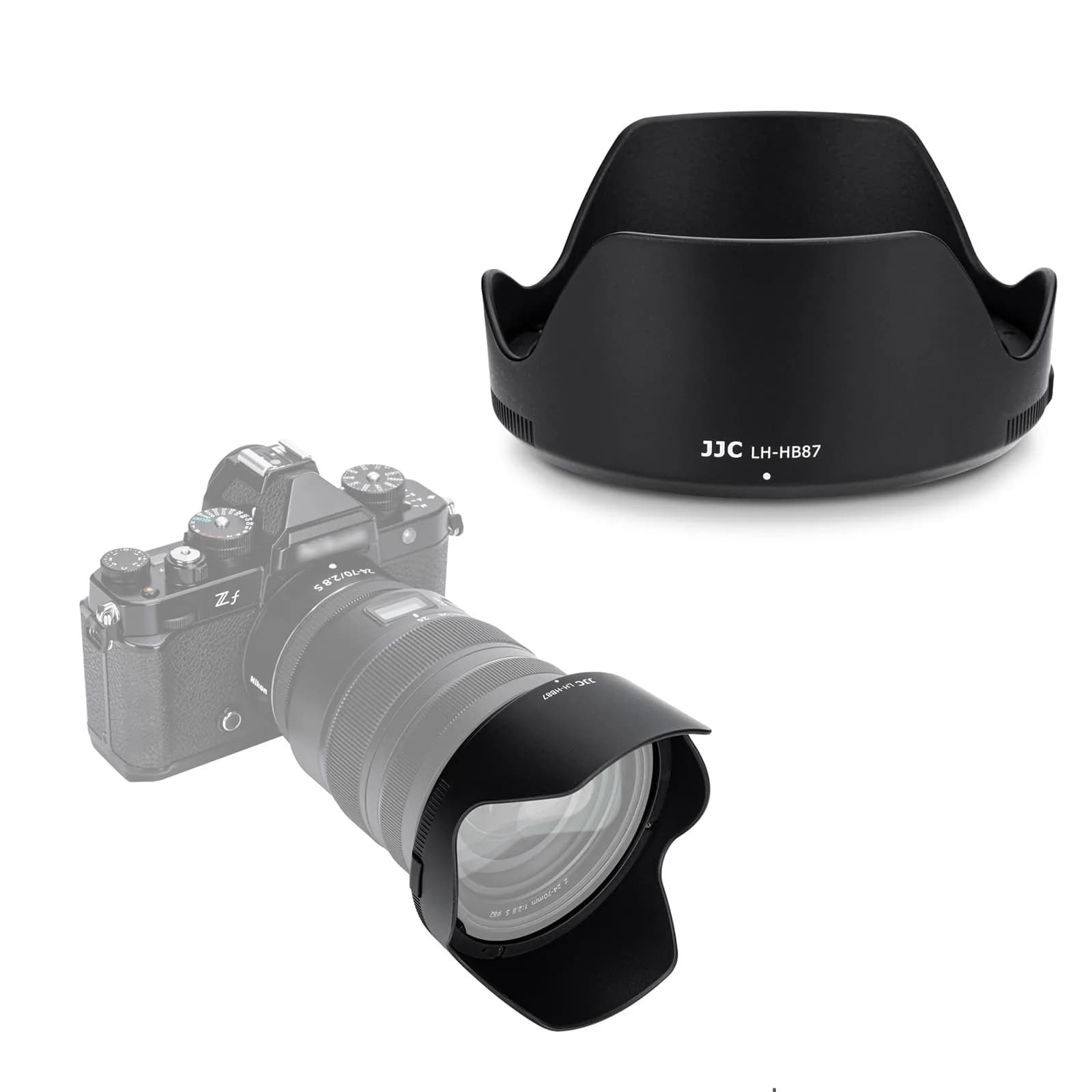 JJC HB-102 Lens Hood for Nikon Z 24-120mm f4 S & 28-400mm f4-8 VR Lenses | Reversible Bayonet Mount Shade — Replace Nikon HB-87