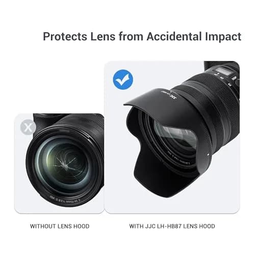 JJC HB-87 Reversible Lens Hood for Nikon NIKKOR Z 24-70mm f2.8 S Lens | 82mm Filter Compatible thumbnail 4