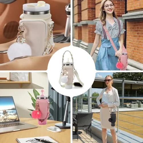 3tyto Stanley Cup Accessories Set - Bohemian Style Carrier Bag, Boot, Straw Cover & Charms for 40oz/30oz Tumblers | 6-Piece Value Pack thumbnail 6