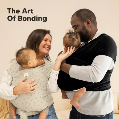KeaBabies Original Baby Wrap Carrier (Leafy) - 514cm x 55cm | IHDI Certified for Healthy Hip Development thumbnail 8