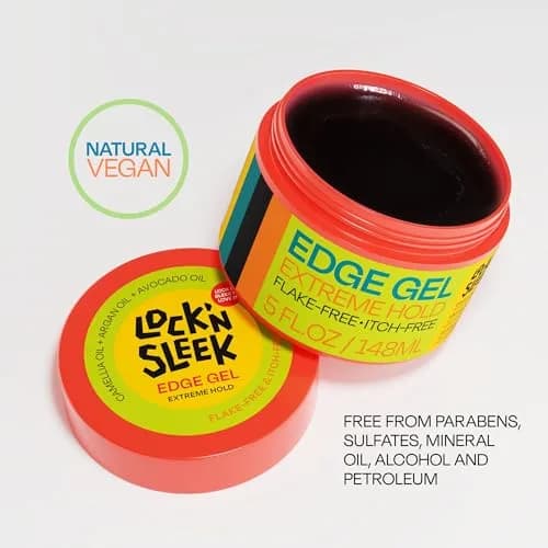 LOCK'N SLEEK Edge Control Gel Extreme Hold No Flake 5oz | Tames Frizz & Edges, All-Day Control thumbnail 2