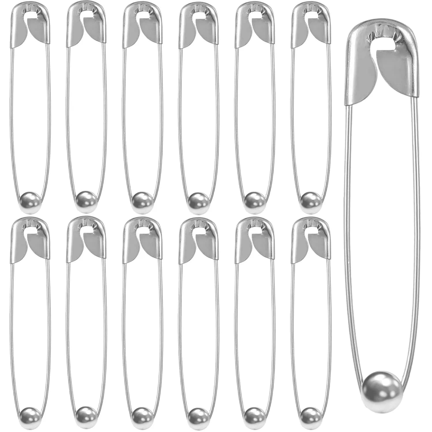 VAMA Fashions Metal Ball Safety Pin Set 4.5cm | Elegant Saree & Hijab Pins for Women
