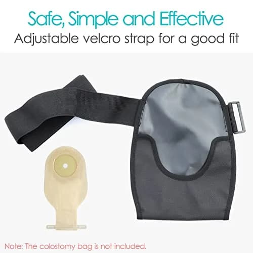 SinaiSea Waterproof Ostomy Bag Cover Belt Adjustable Washable Colostomy Bag Protector (2 Pack) | Leak-proof, Odour Masking & Noise Reduction thumbnail 5
