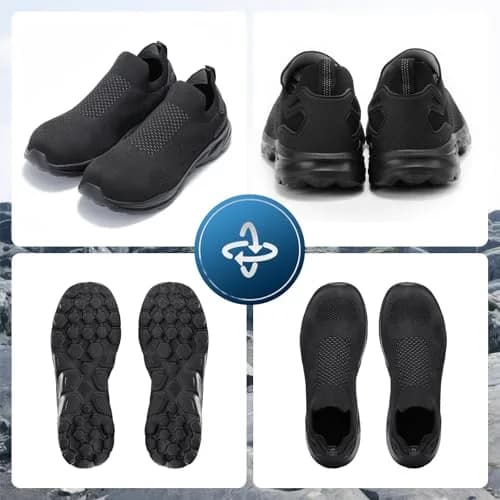Furuian Steel Toe Safety Shoes for Men Lightweight Breathable Non Slip | Comfortable Work Sneakers (Size 10) thumbnail 6