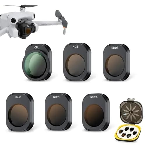 JJC Mini 4 Pro ND Filters 6 Pack Multi-Coated ND8/ND16/ND32/ND64/ND256/CPL Lightweight Aluminum thumbnail 1