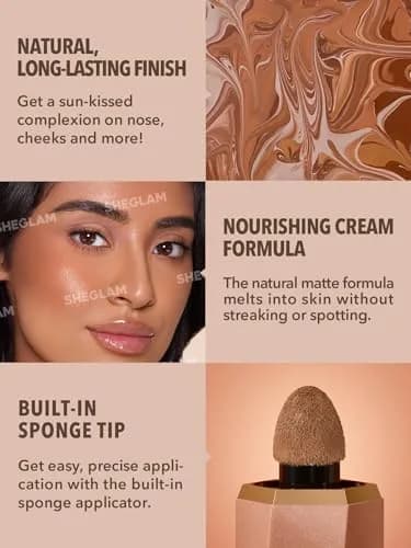 SHEGLAM Sun Beam Shimmer Liquid Bronzer-Terracotta | Long-Lasting Sun-Kissed Glow for All Skin Types thumbnail 8