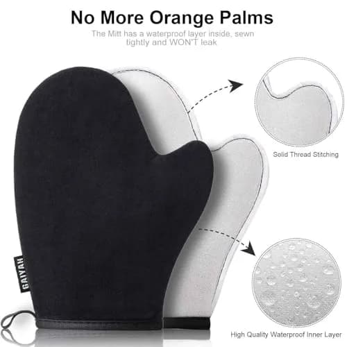 G GAIYAH 3 in 1 Self Tanning Mitts Kit | Double-sided, Waterproof, Reusable for Even Tan thumbnail 3