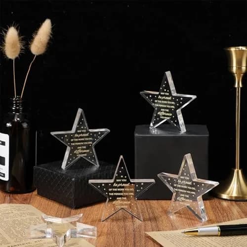 Huquary Employee Appreciation Awards Acrylic 24 Pcs | Motivational Coworker Gifts (Pentagram, 2.36 inches) thumbnail 4
