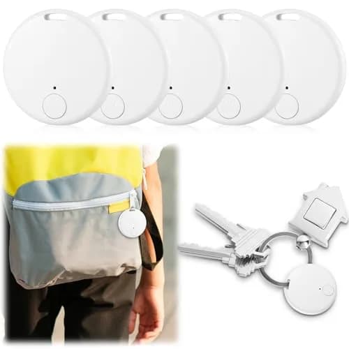 Konohan 5 Packs White Bluetooth Item Finder Tag | 3.8cm Diameter thumbnail 1