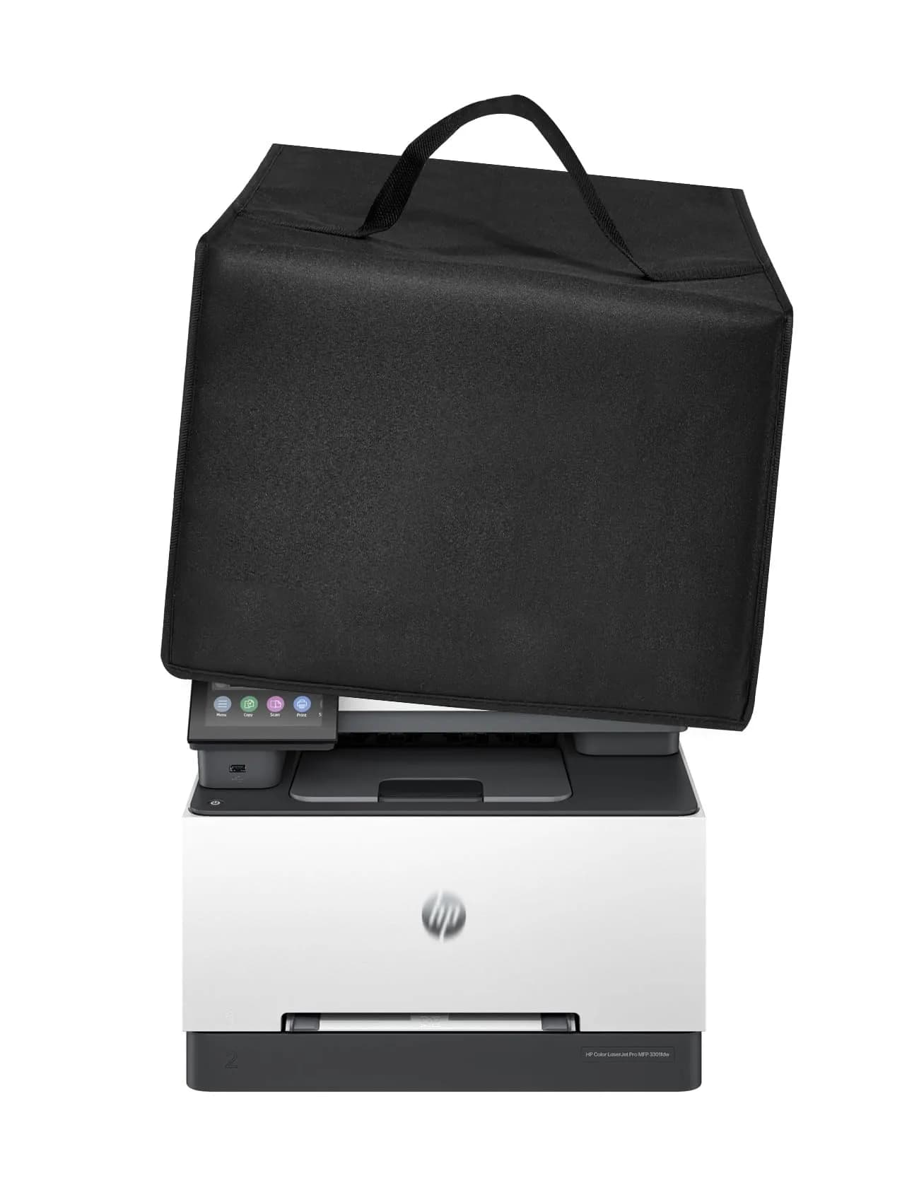 KronosRising Printer Dust Cover for HP Pro MFP 4301fdw/3301fdw Wireless Laser Printer 48cm (18.9"D) x 49cm (19.3"W) x 35cm (13.8"H) | Heavy Duty 600D Nylon Antistatic Waterproof Protective Case — Black