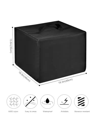 KronosRising Printer Dust Cover for HP Pro MFP 4301fdw/3301fdw Wireless Laser Printer 48cm (18.9"D) x 49cm (19.3"W) x 35cm (13.8"H) | Heavy Duty 600D Nylon Antistatic Waterproof Protective Case thumbnail 2