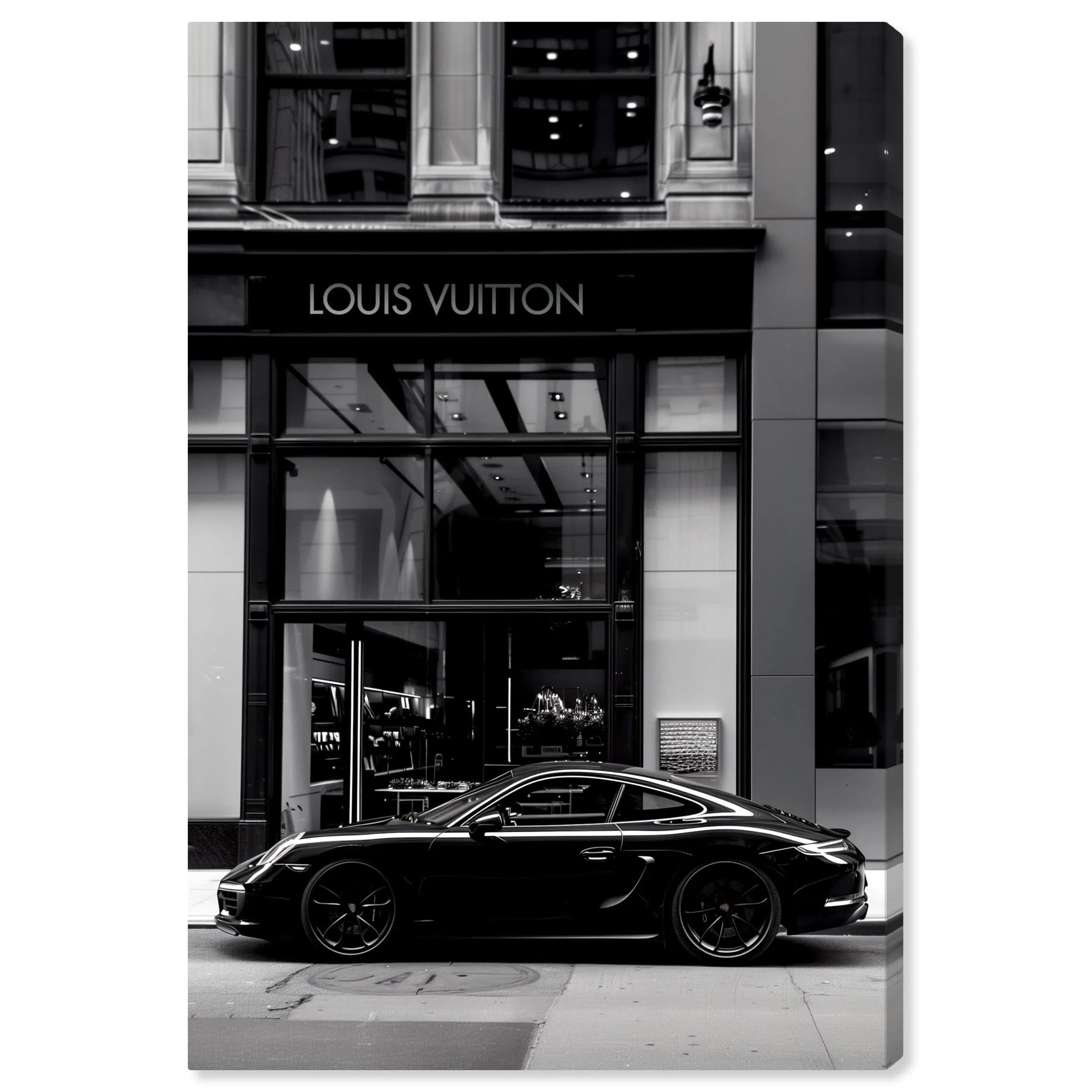 NotoriArt Black Wall Art 15"L x 10"W | Gallery Wrapped Canvas for Modern Home Decor — Gallery Wrapped