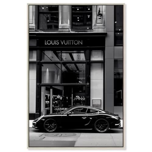 NotoriArt Wall Art 16"x24" | Black & White Canvas Print with Silver Floater Frame thumbnail 1