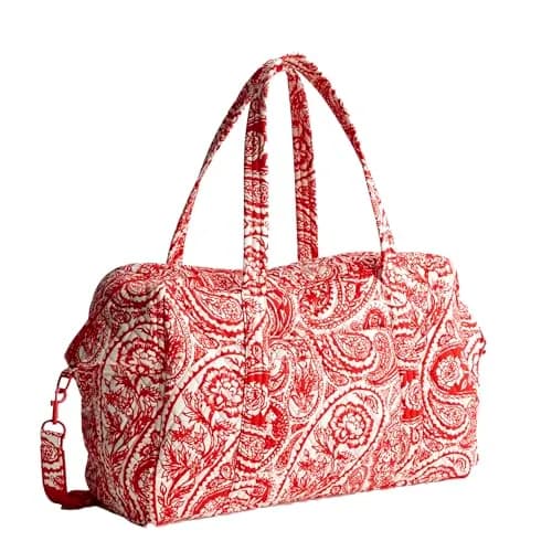 Vera Bradley Premium Cotton Miramar Weekender Travel Bag, Paisley Key | Spacious, Lightweight & Vibrant (70-120 chars) thumbnail 1