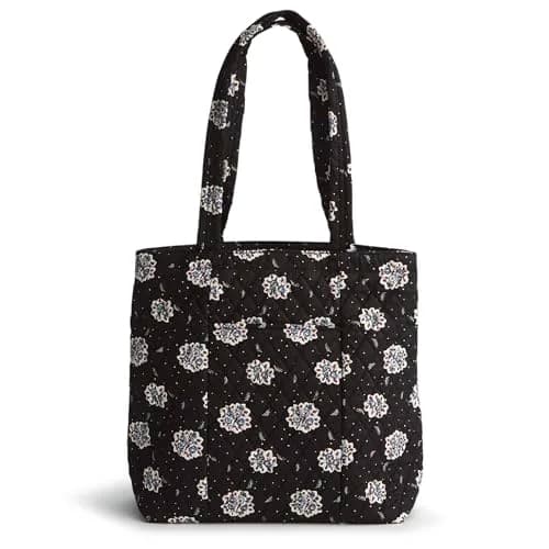 Vera Bradley Premium Cotton Tote, Feathery Bouquets | Stylish, Machine Washable, 10L Capacity thumbnail 1