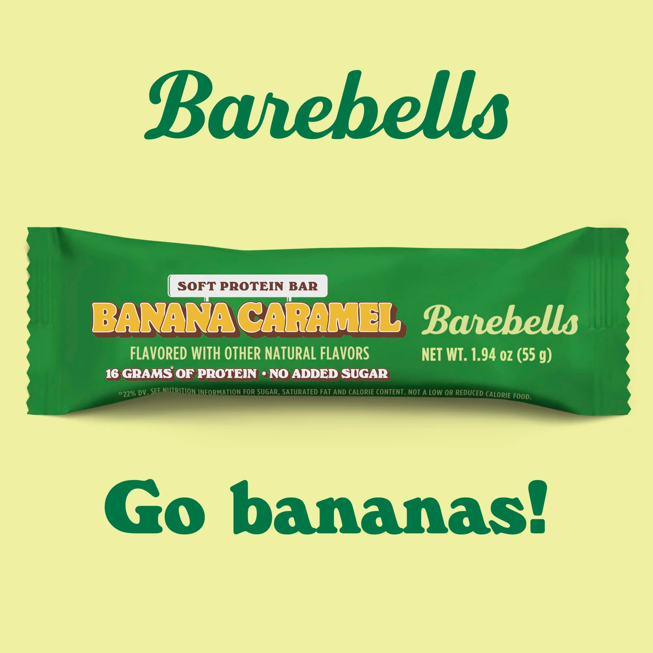 BAREBELLS Soft Protein Bars Banana Caramel 12 Bars (12 Count) | High Protein Snack for Fitness Goals - view 6
