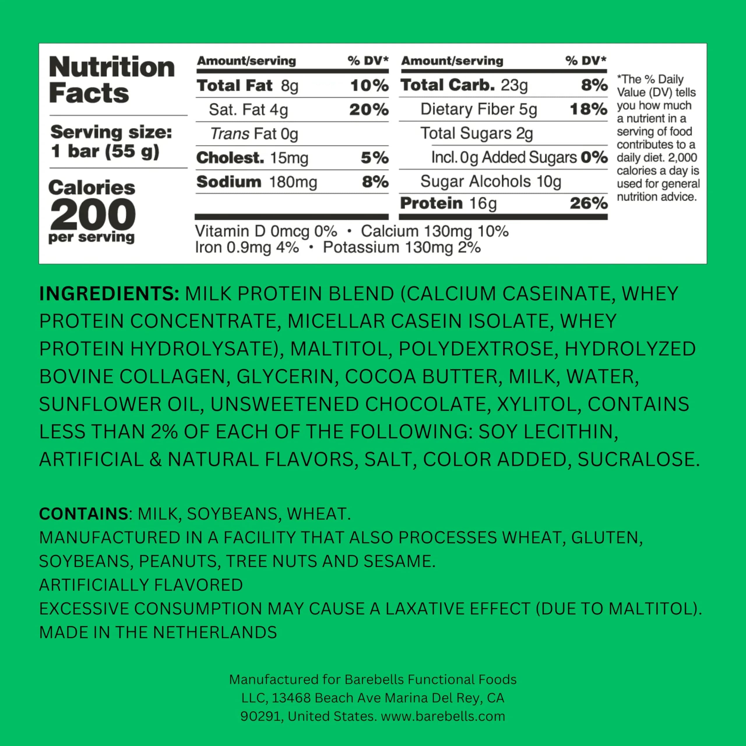 BAREBELLS Soft Protein Bars Banana Caramel 12 Bars (12 Count) | High Protein Snack for Fitness Goals - view 7