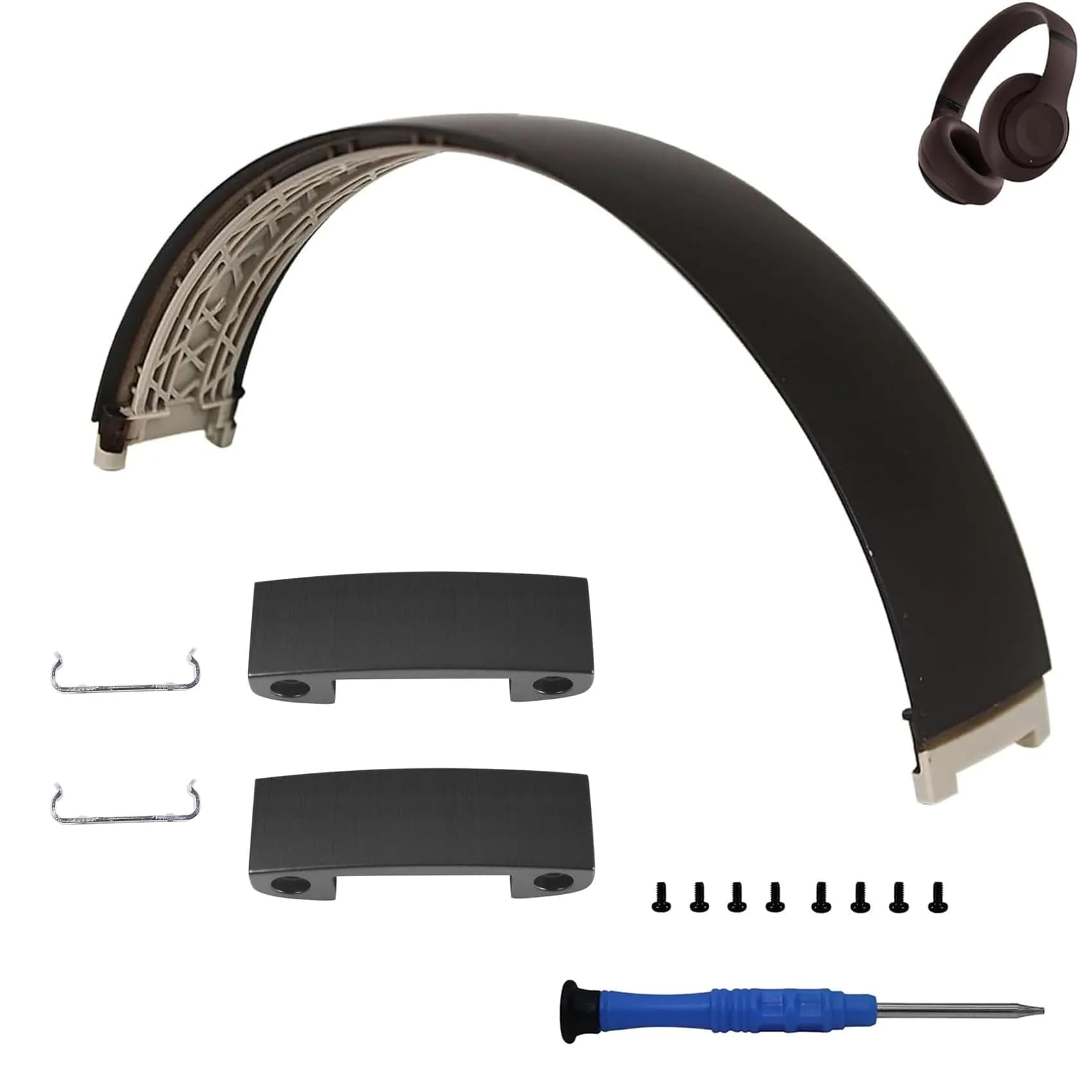 Adhiper Studio Pro Replacement Headband & Hinge for Beats Studio Pro | Durable Repair Kit in Deep Brown