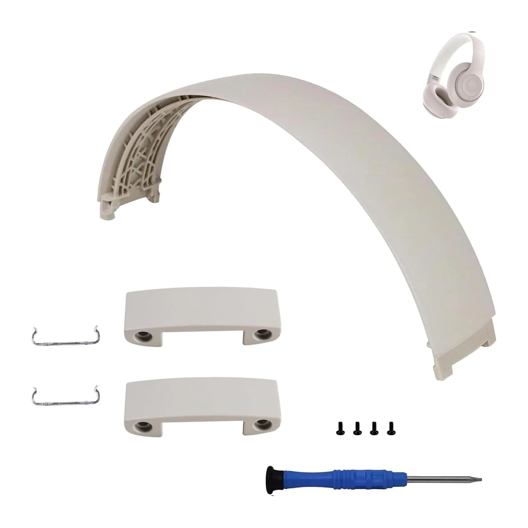 Adhiper Studio Pro Replacement Headband & Hinge Kit for Beats Studio Pro Headphones (Sandstone) | Durable Repair Parts Set — Sandstone