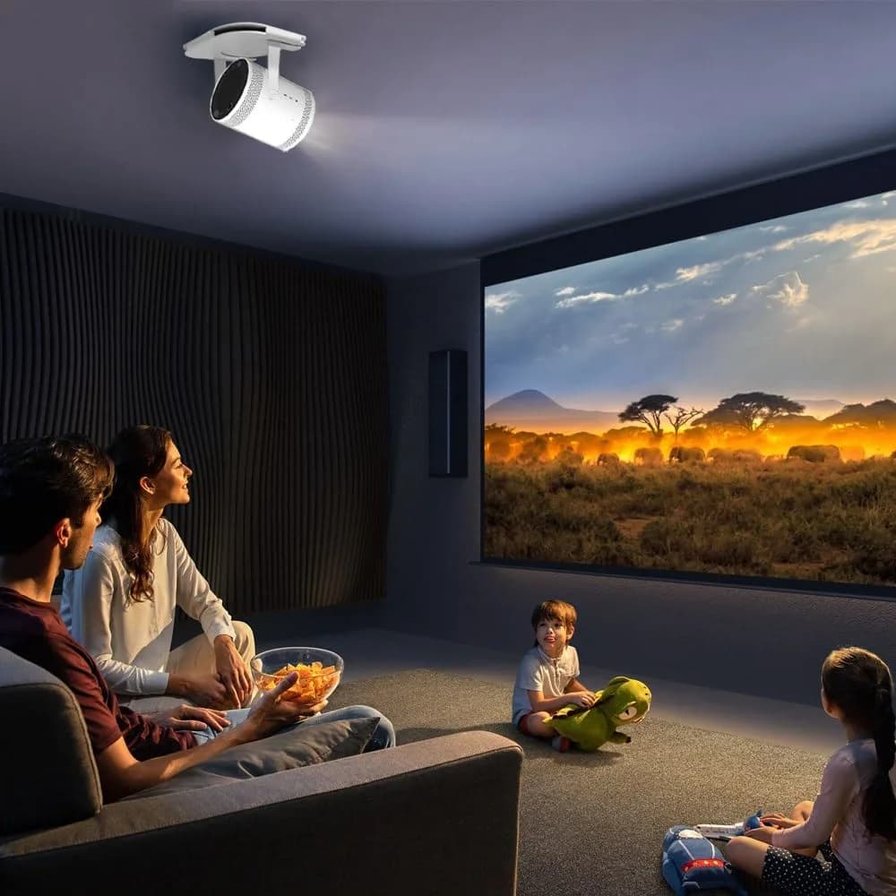 Chanvoo Drill-Free Wall Mount for Samsung Freestyle Projector & Freestyle 2 Accessories | White Steel Mount Shelf - view 5