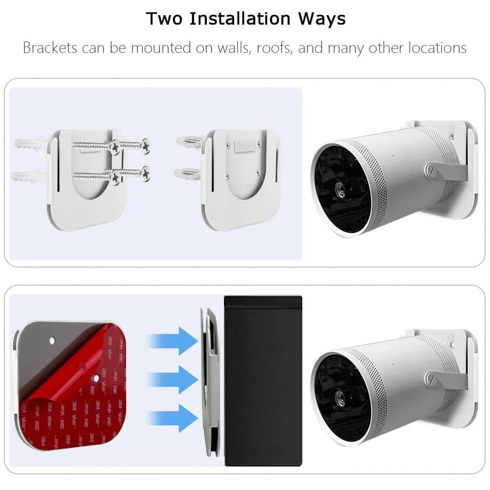 Chanvoo Drill-Free Wall Mount for Samsung Freestyle Projector & Freestyle 2 Accessories | White Steel Mount Shelf - view 3