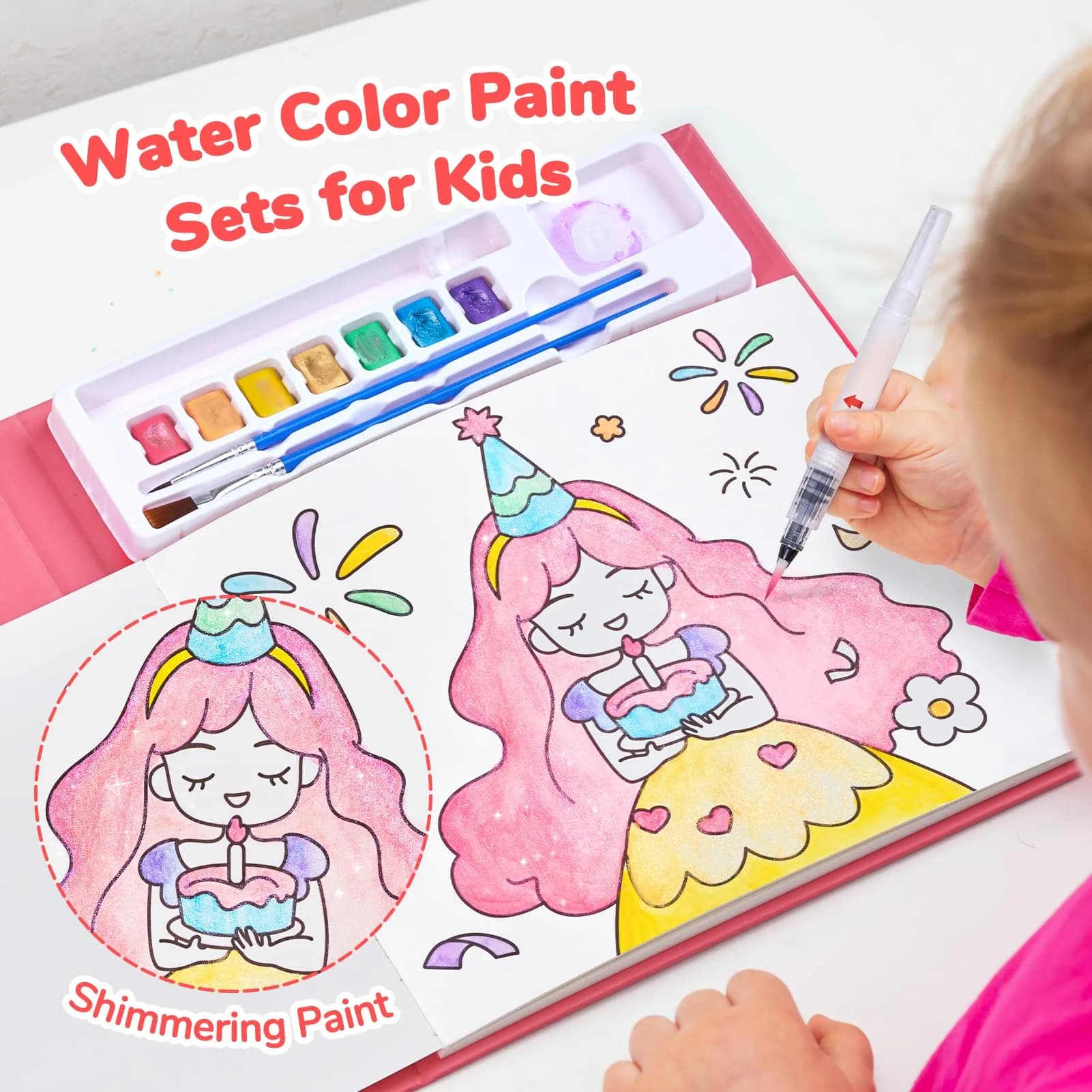 JoyCat Paint with Water Coloring Books for Toddlers | Assorted Colors Value Pack - view 5