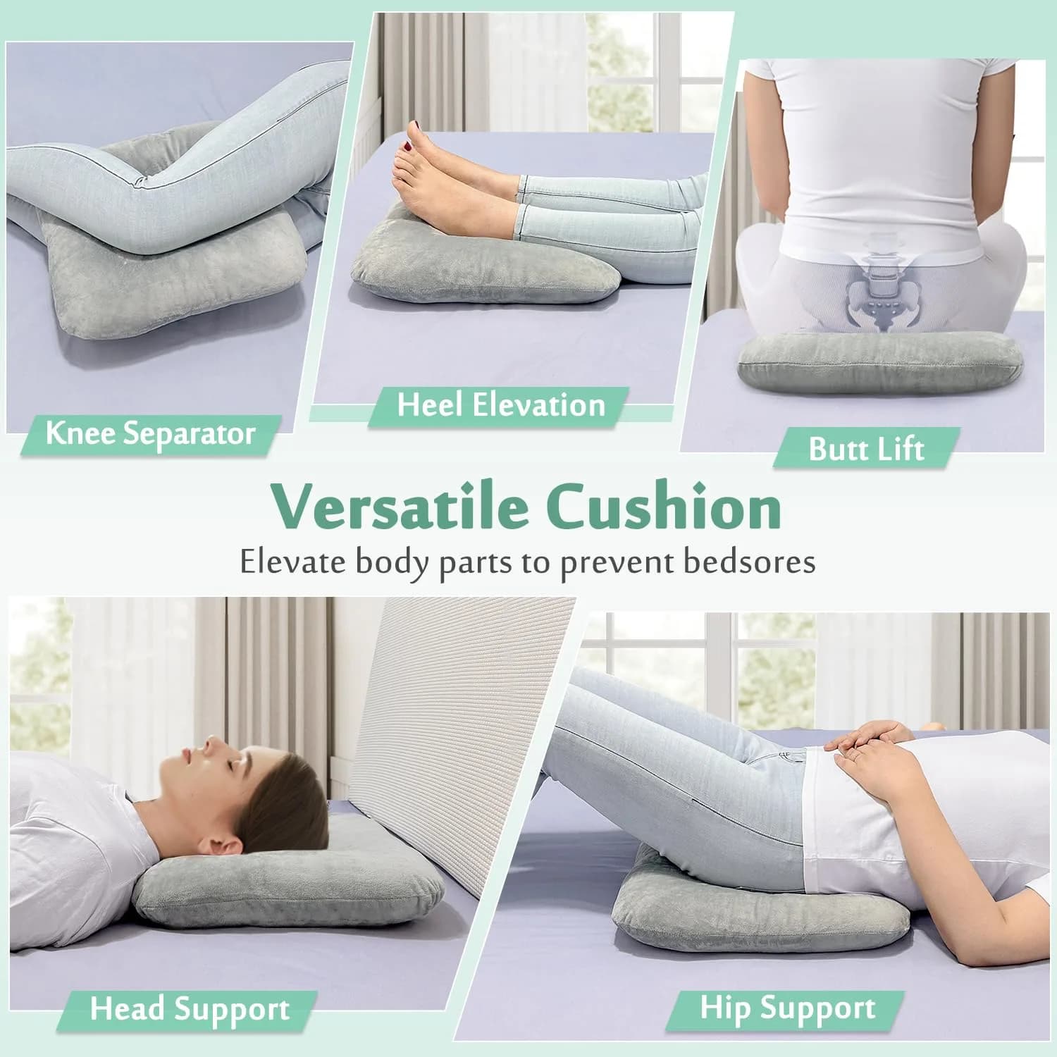 AOSSA Donut Seat Cushion for Tailbone Pain & Hemorrhoids | 40cm x 40cm (15.7" x 15.7") - view 5