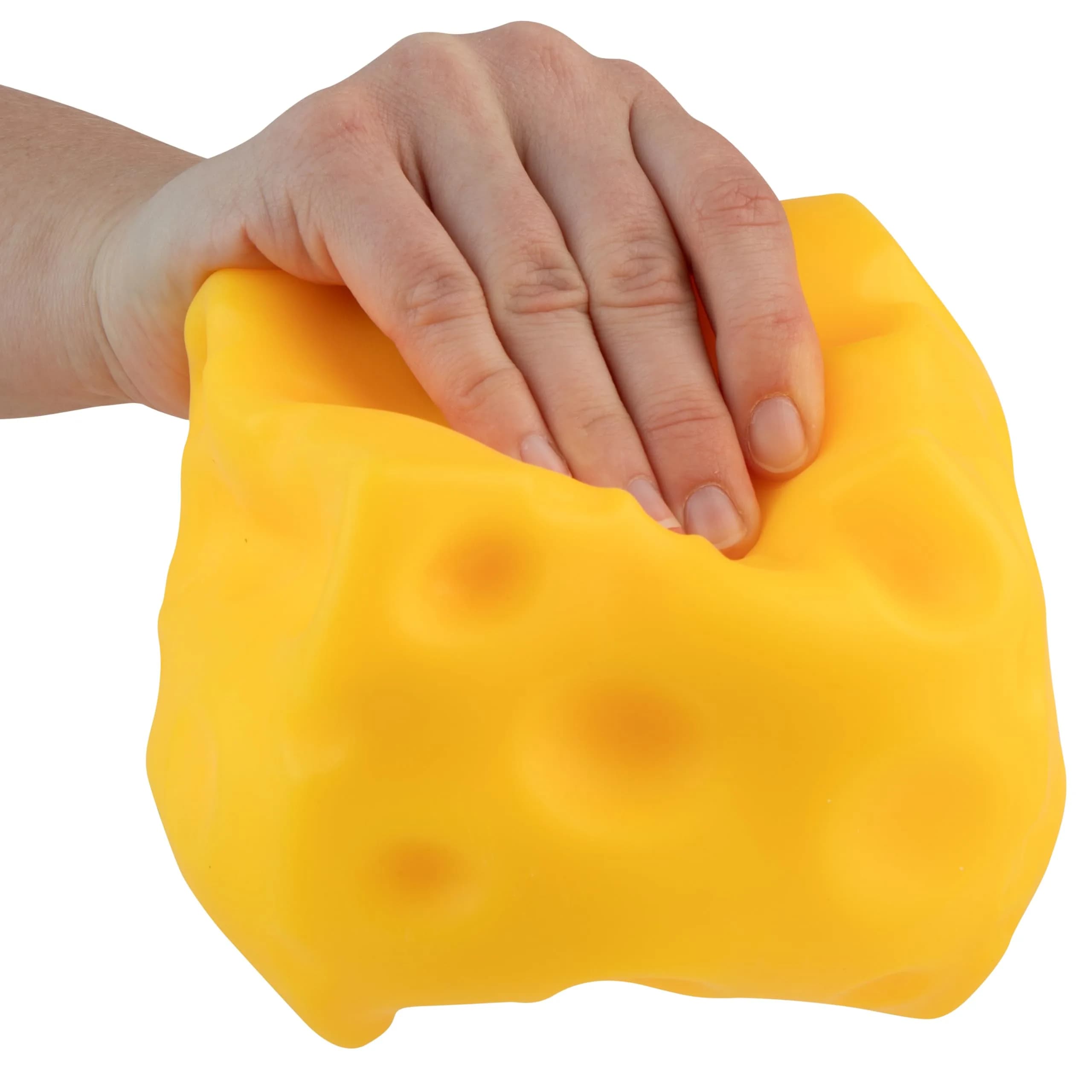 ORB Easy Sqweezy Super Cheesy Giant Block of Cheese Squeeze Toy (12.7cm (5 inch), Yellow) | Sensory Fidget Toy for Stress Relief - view 2