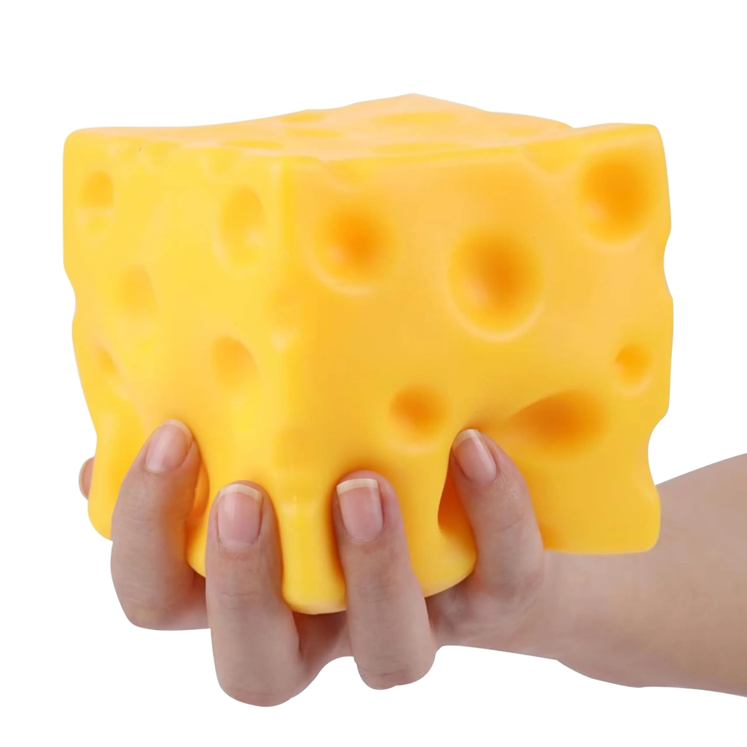 ORB Easy Sqweezy Super Cheesy Giant Block of Cheese Squeeze Toy (12.7cm (5 inch), Yellow) | Sensory Fidget Toy for Stress Relief - view 3