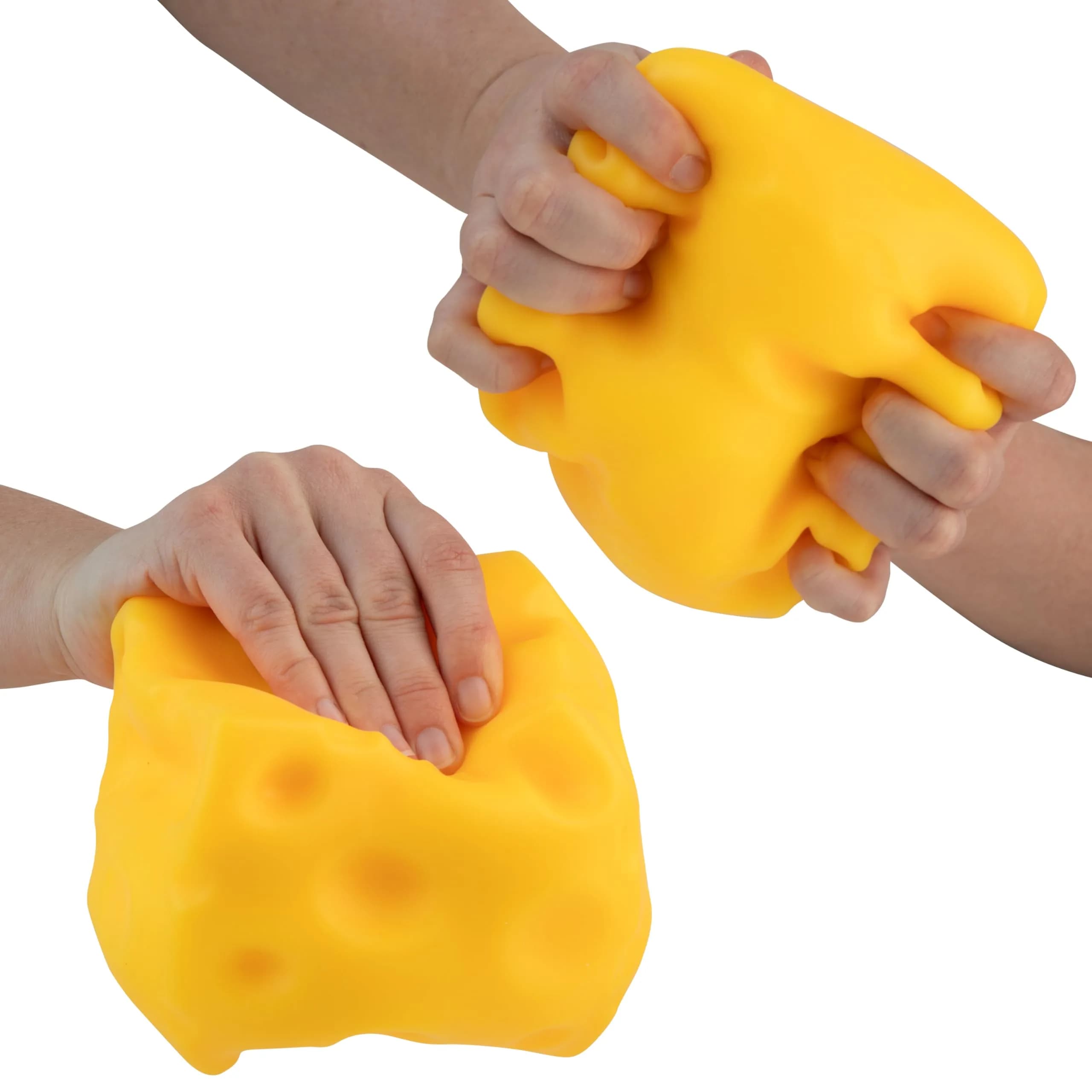 ORB Easy Sqweezy Super Cheesy Giant Block of Cheese Squeeze Toy (12.7cm (5 inch), Yellow) | Sensory Fidget Toy for Stress Relief - view 4