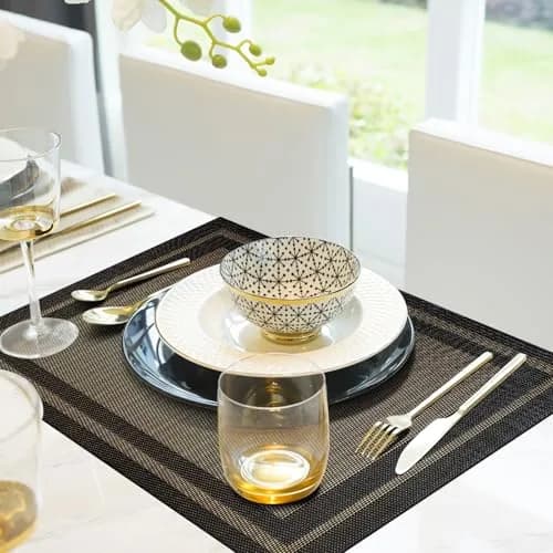 Aofmee Placemats Set of 6 | Washable PVC, Heat Resistant, Non-Slip, Stain Resistant (70-120 chars) thumbnail 7