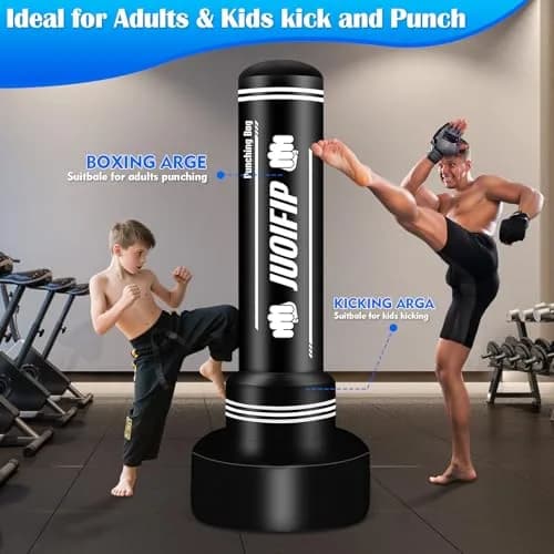 JUOIFIP Freestanding Punching Bag with Stand, 70 inch (178 cm) | Heavy Bag for Adults, MMA, Taekwondo thumbnail 2