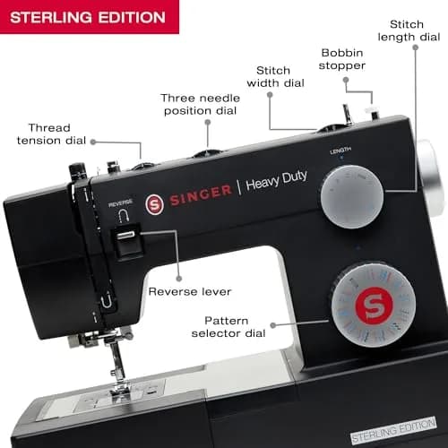 SINGER 4432 Sterling Heavy Duty Sewing Machine 15.5"D x 6.25"W x 12"H | 32 Stitches, Rugged Power thumbnail 2