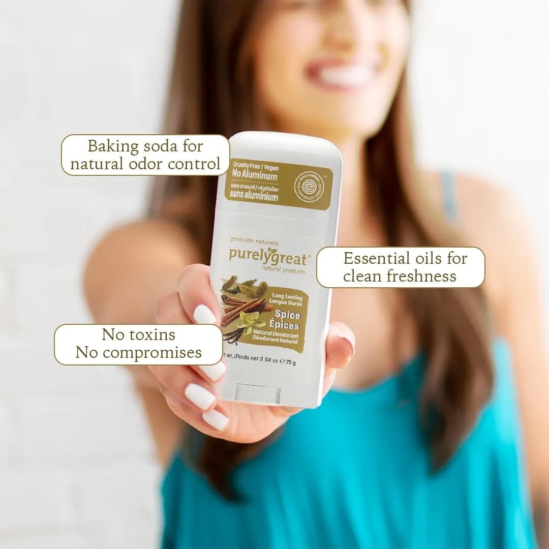 Purelygreat Spice Scented Natural Deodorant Stick 75g (2.64 oz) | All-Day Odor Defense - view 4