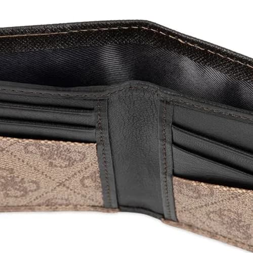 GUESS Mens Slim Leather Bifold Wallet Brown Quattro G | Fashionable, RFID Protected, Compact (70-120 chars) thumbnail 3