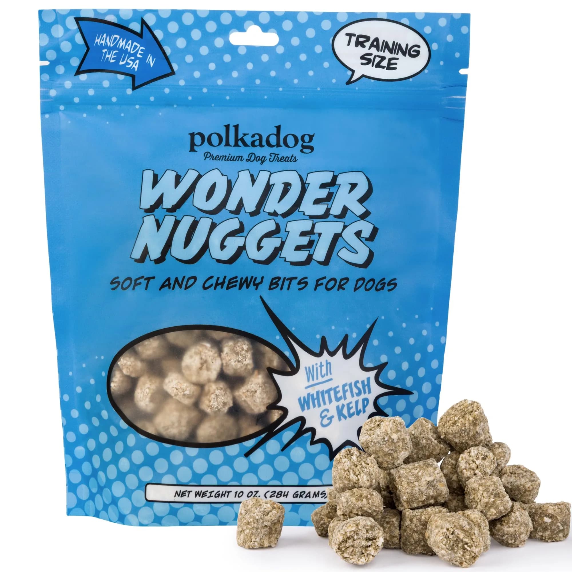 Polkadog Whitefish & Kelp Wonder Nuggets | Soft & Chewy Dog Treats, 10oz — Whitefish & Kelp