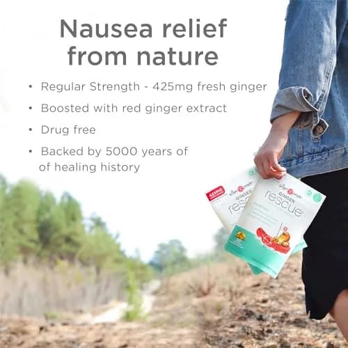 The Ginger People Ginger Rescue Digestive Lozenges 30ct | Natural Nausea Relief, Drug-Free, Vegan (70-120 chars) thumbnail 4