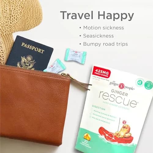 The Ginger People Ginger Rescue Digestive Lozenges 30ct | Natural Nausea Relief, Drug-Free, Vegan (70-120 chars) thumbnail 2