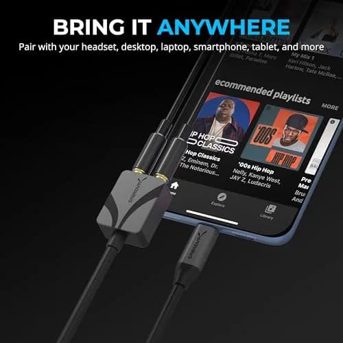 Sabrent USB-C to 3.5mm Audio Adapter, 24-bit/96kHz, Stereo Out & Mono Mic In, For Windows, macOS, Linux, Aluminum, Plug and Play thumbnail 8