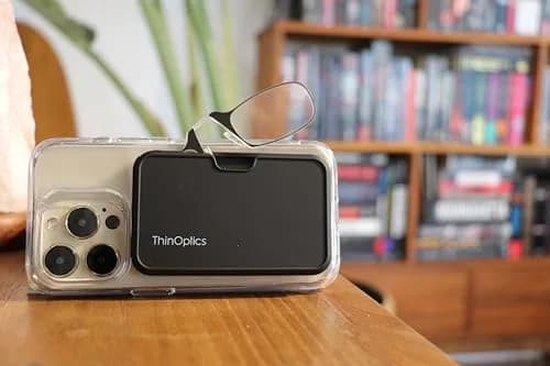 ThinOptics Readers with MagSafe Compatible Case - Armless On-Nose Reading Glasses 2.0x | Lightweight & Portable thumbnail 3