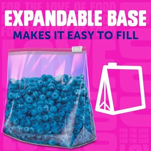 Ziploc Quart Food Storage Slider Bags, 1 Quart (946 ml), 22 Count | Power Shield Technology thumbnail 8