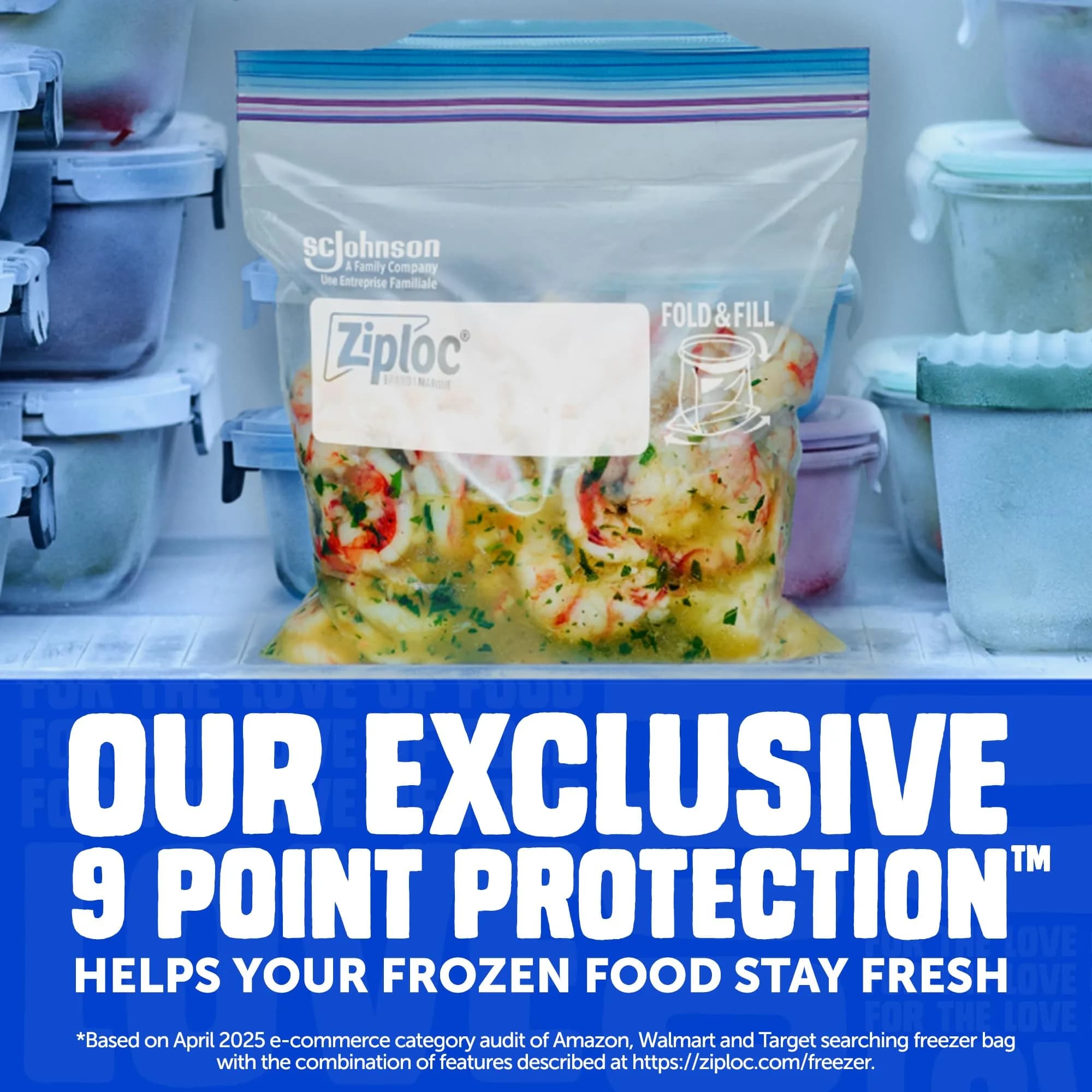 Ziploc Gallon Freezer Bags with Stay Open Design, 132 Total Count | Trusted Brand for Food Preservation - view 3
