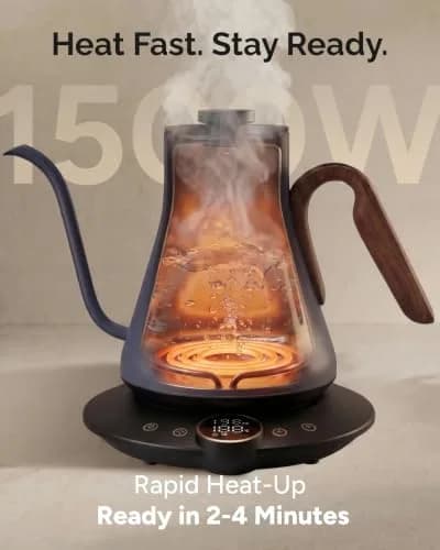 intasting Gooseneck Electric Kettle with ±1℉ Temperature Control 0.9 Liter thumbnail 6
