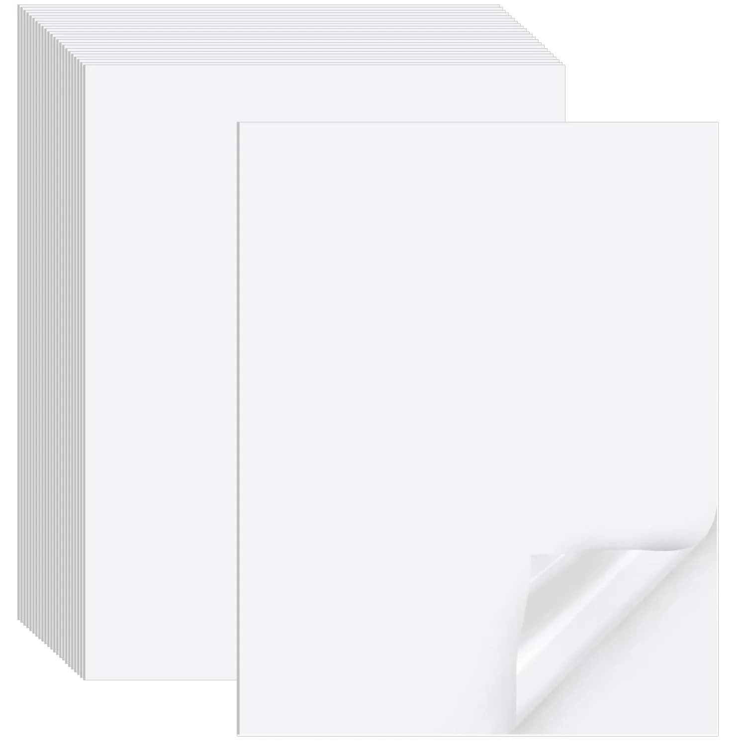 Joyberg Printable Sticker Paper 150 Sheets 8.5" x 11" | Matte Full Sheet Labels for Inkjet & Laser Printers