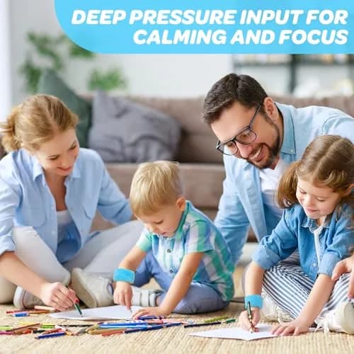 JXM Sensory Weighted Bracelets for Kids (2-Pack, 115g Each) | Deep Pressure Input for Focus & Stability thumbnail 4