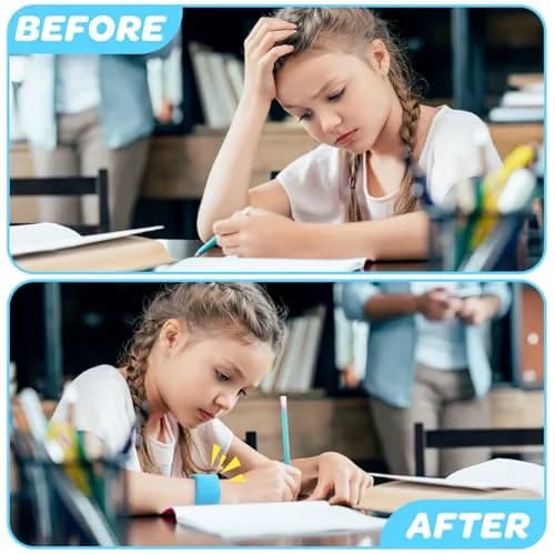 JXM Sensory Weighted Bracelets for Kids (2-Pack, 115g Each) | Deep Pressure Input for Focus & Stability thumbnail 5