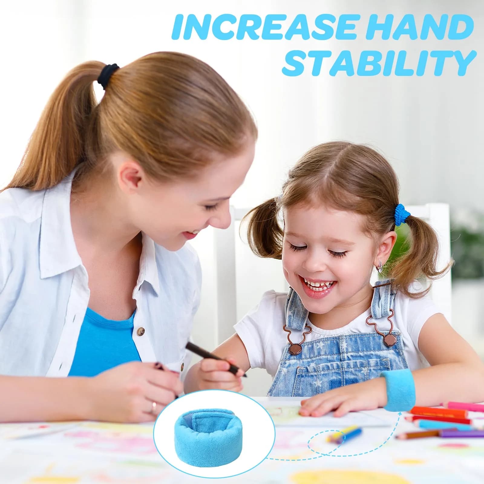 JXM Sensory Weighted Bracelets for Kids (2-Pack, 115g Each) | Deep Pressure Input for Focus & Stability - view 6