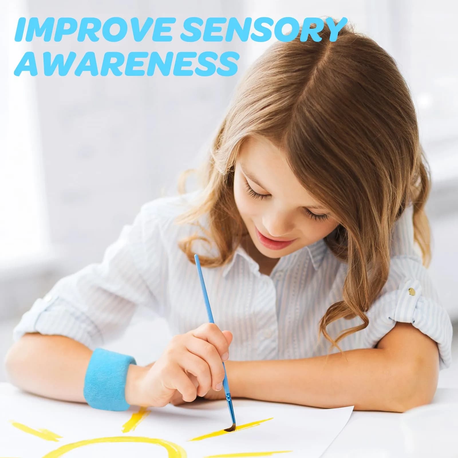 JXM Sensory Weighted Bracelets for Kids (2-Pack, 115g Each) | Deep Pressure Input for Focus & Stability - view 7