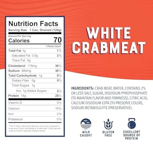 Bumble Bee White Flake & Lump Crab Meat Bundle 170g (6 oz x 2 Cans) | Wild Caught Seafood for Indian Kitchens thumbnail 2